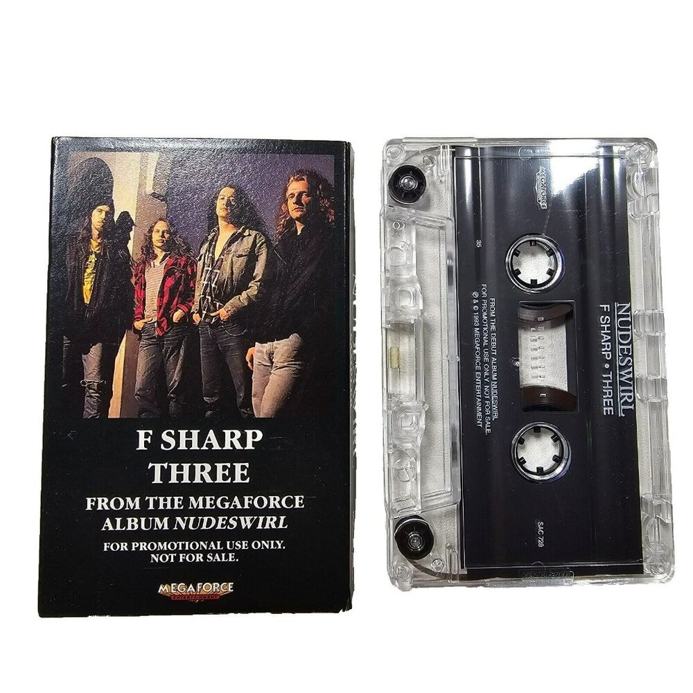 Nudeswirl - F Sharp / Three (Promo Sampler Cassette Tape, 1993 Megaforce)